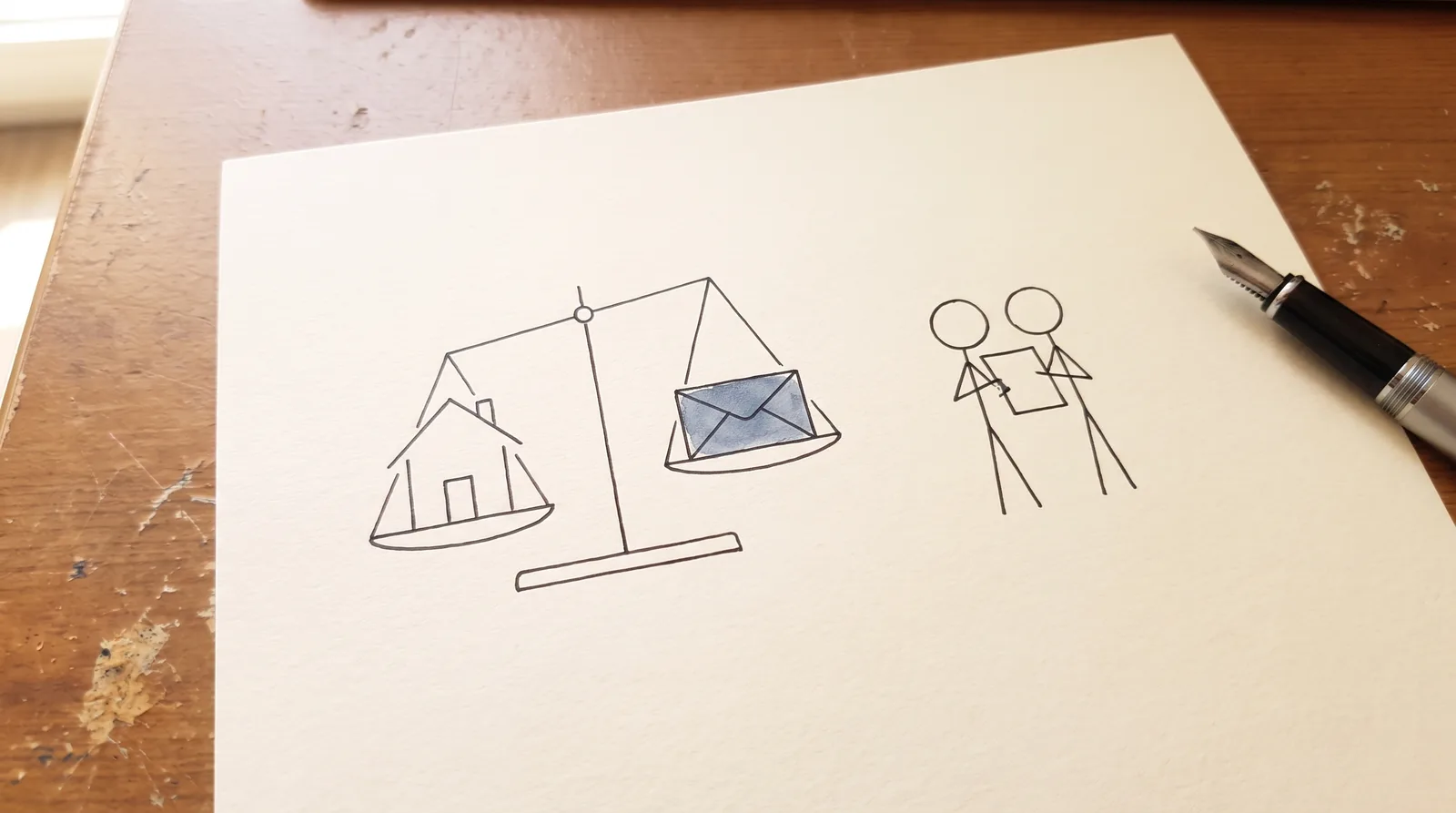 Tekening over nalatenschap en de regels bij een overlijden